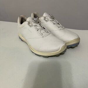 Ecco Biom Hybrid 3 Hydromax BOA Women White Leather Spikeless Golf Shoe Size 7.5